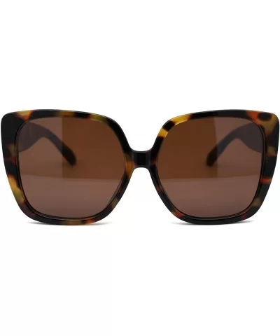 Womens Thick Plastic Butterfly Fashion Sunglasses - Brown Tortoise Brown - C918YTGW8ZO $5.84 Butterfly