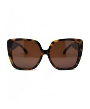 Womens Thick Plastic Butterfly Fashion Sunglasses - Brown Tortoise Brown - C918YTGW8ZO $5.84 Butterfly