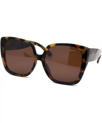 Womens Thick Plastic Butterfly Fashion Sunglasses - Brown Tortoise Brown - C918YTGW8ZO $5.84 Butterfly