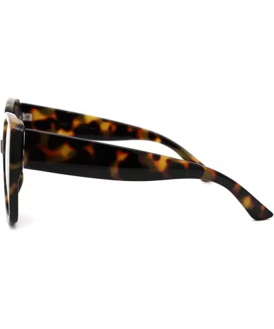 Womens Thick Plastic Butterfly Fashion Sunglasses - Brown Tortoise Brown - C918YTGW8ZO $5.84 Butterfly