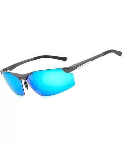 Sunglasses Polarized UV 400 Protection Aluminum Magnesium Sport Driving Glasses with Case - Bluelens - C418T7RYY8Q $39.85 Sport