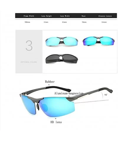 Sunglasses Polarized UV 400 Protection Aluminum Magnesium Sport Driving Glasses with Case - Bluelens - C418T7RYY8Q $39.85 Sport