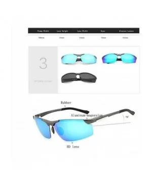 Sunglasses Polarized UV 400 Protection Aluminum Magnesium Sport Driving Glasses with Case - Bluelens - C418T7RYY8Q $39.85 Sport