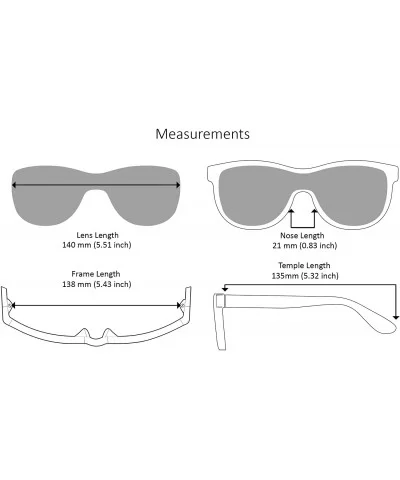 Large Flat Top One Piece Flat Lens Mono Shield Sunglasses 55692 - Matte Black Frame/Grey+flash Mirrored Lens - CO18EXIE6M6 $6...