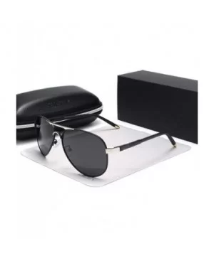 Fashion Pilot Polarized Sunglasses Classic Round Leg Goggles Y7492 C1 BOX - Y7492 C4 Box - CE18XE0SZEW $11.71 Goggle