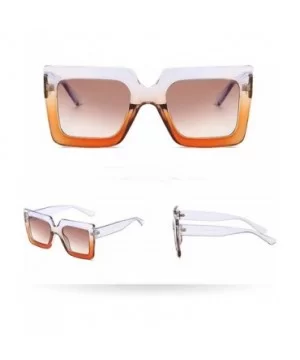 Glasses- Women Man Vintage Big Frame Square Shape Sunglasses Eyewear Retro Unisex - 9200b - CG18ROYONHA $6.84 Round