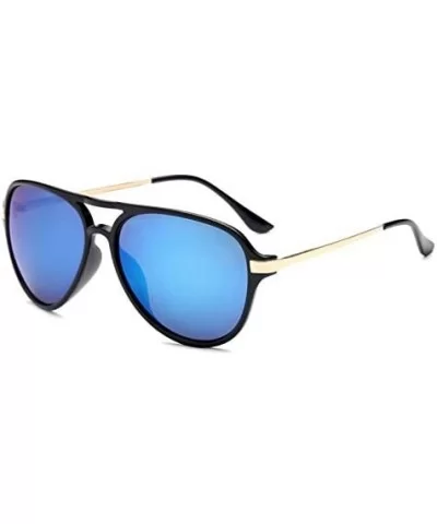 New Retro Large Frame Sunglasses Colorful Sunglasses Men Color Film Reflective Mirror Sapo (Color A) - A - CA194KHCGE7 $26.45...