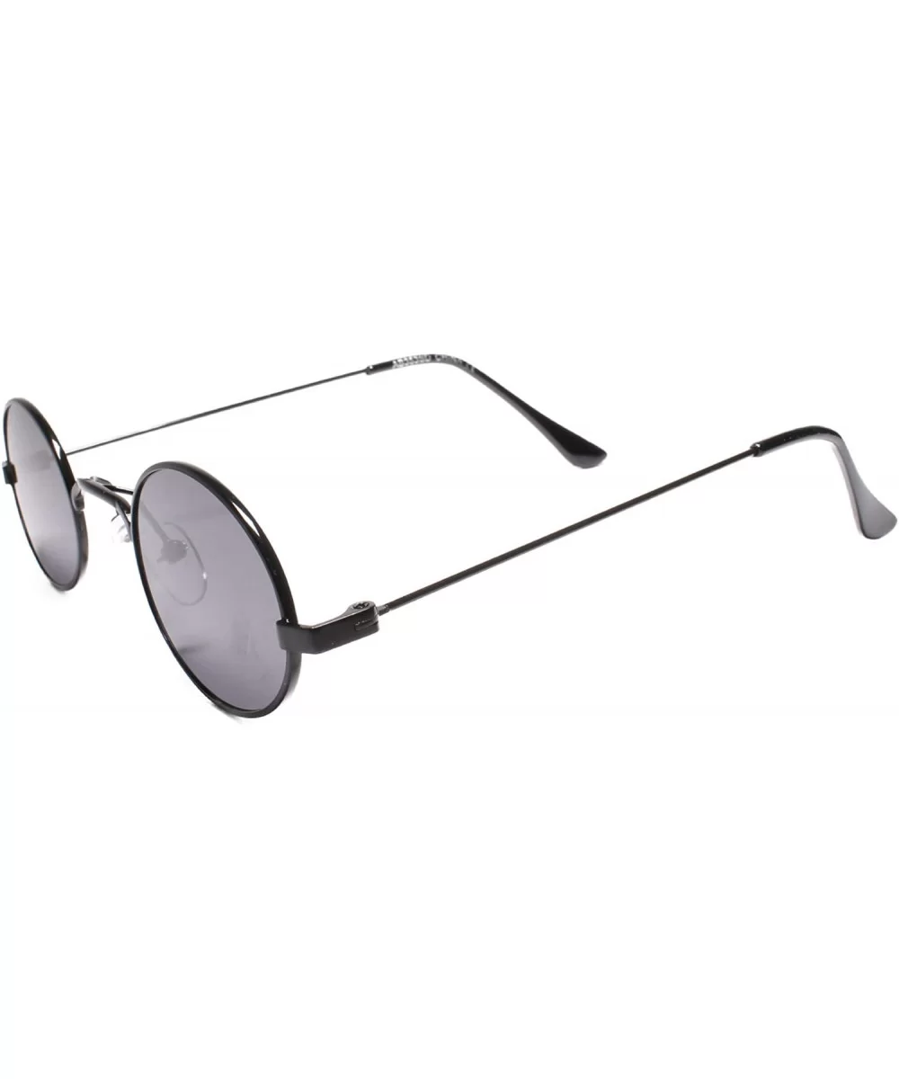 Small Oval Retro Classic Steampunk Fashion Mens Women Sunglasses - Gray / Black - C618UIOAU3Y $10.32 Oval