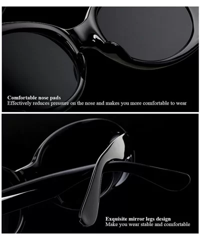 Ultra Thin Small Oval Glasses Ladies Round Sunglasses Blocking Glare Goggles - Red - CS18CYQCU74 $12.37 Goggle