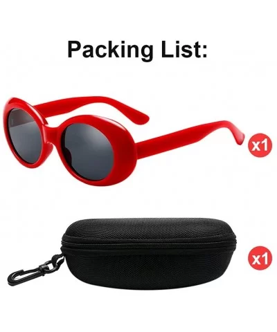 Ultra Thin Small Oval Glasses Ladies Round Sunglasses Blocking Glare Goggles - Red - CS18CYQCU74 $12.37 Goggle