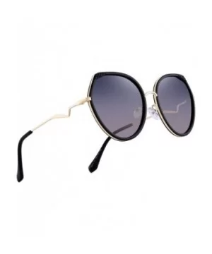 Women's Fashion Cat Eye Polarized Sunglasses Ladies Vintage Sun glasses UV400 - Black&gray - CL18S2YGR8X $14.32 Cat Eye