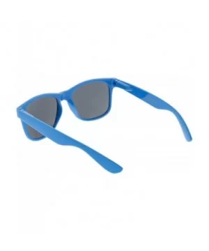 Modern Wide Arms Neutral Colored Square Lens Horn Rimmed Sunglasses 52mm - Blue / Smoke - C0188KCMHQK $7.76 Square