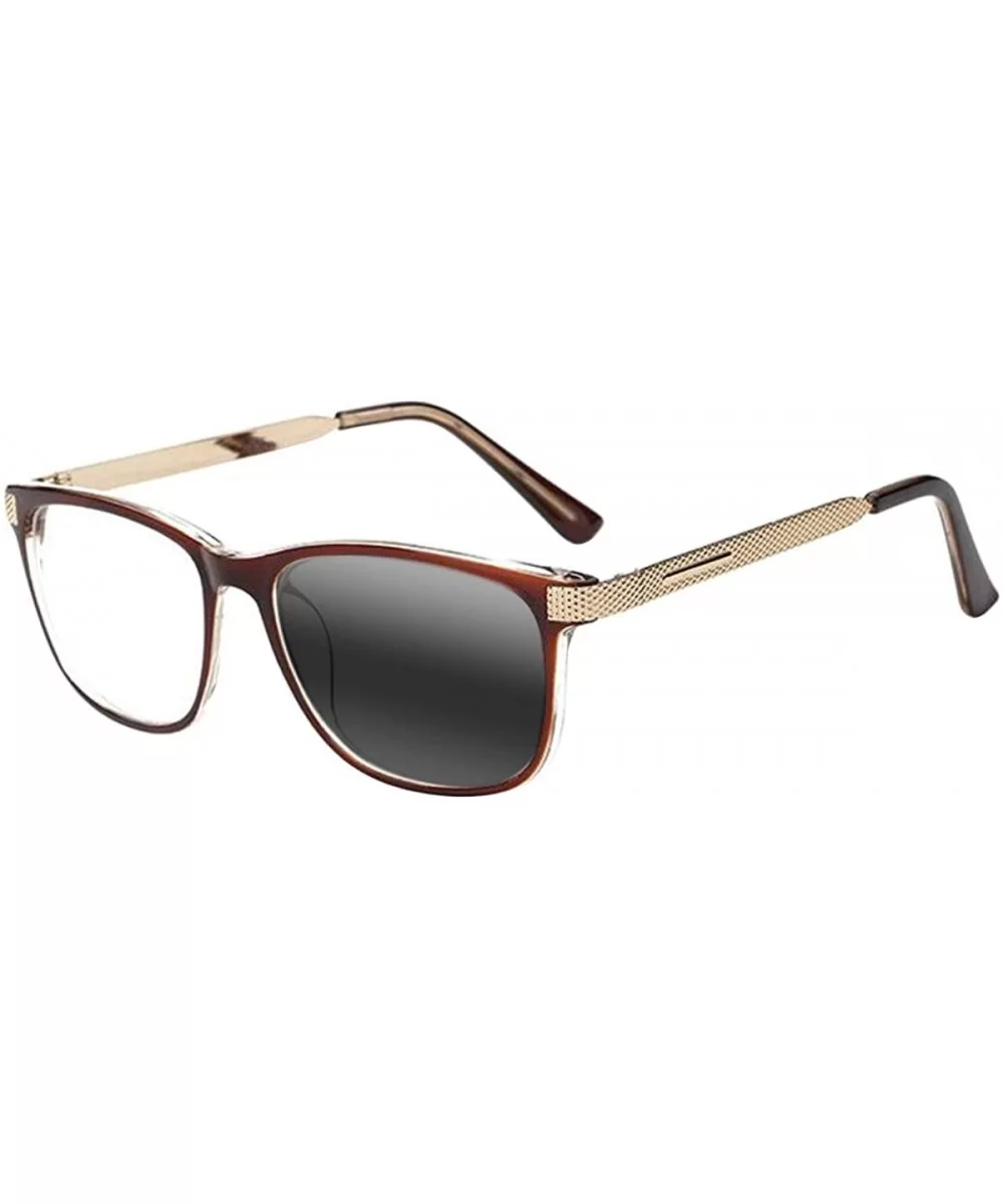 Men Women Fashion Bifocal Reading Glass Retro Transition Photochromic UV400 Anti-UV Reader - Brown - CM18Z48WDNM $23.09 Recta...