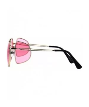 Unisex Round Sunglasses Extra Side Cover Lens Metal Frame UV 400 - Gold (Pink) - CL18IEEH32L $10.03 Round