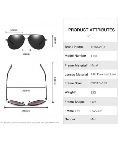 Men's Aviator- Polarized Sunglasses- Driving - C5 - C8197EKWYA8 $28.11 Aviator