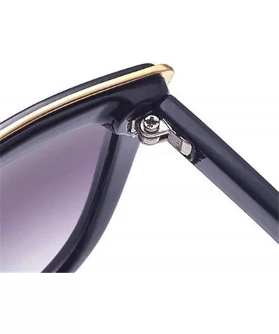 2019 Fashion Cateye Sunglasses Women Vintage Metal Eyewear For Women Leopard - Tea - CX18Y4RSGG7 $7.72 Oversized