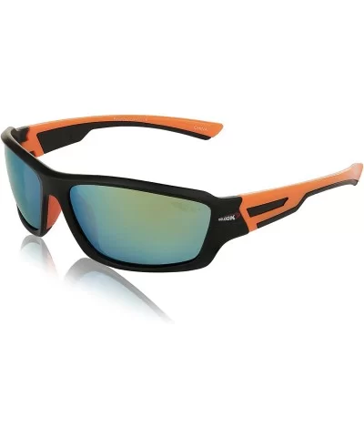 Polarized Sports Sunglasses For Cycling Running Driving Fishing Golf Baseball - Full Frame-orange Arm - CG1930C269S $5.73 Sport