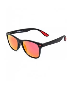 Polarized Sunglasses for Men Unisex UV400 Wearing Glasses Gift Fishing Glasses - Bobble Red - C718SZMYCH8 $6.79 Sport