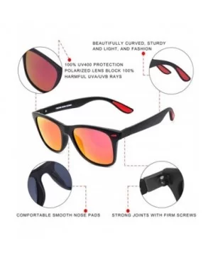 Polarized Sunglasses for Men Unisex UV400 Wearing Glasses Gift Fishing Glasses - Bobble Red - C718SZMYCH8 $6.79 Sport