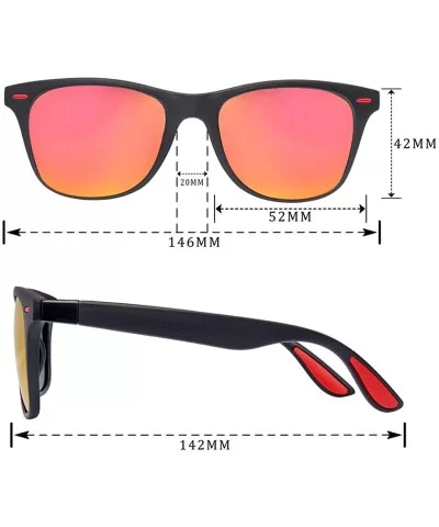 Polarized Sunglasses for Men Unisex UV400 Wearing Glasses Gift Fishing Glasses - Bobble Red - C718SZMYCH8 $6.79 Sport