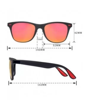 Polarized Sunglasses for Men Unisex UV400 Wearing Glasses Gift Fishing Glasses - Bobble Red - C718SZMYCH8 $6.79 Sport