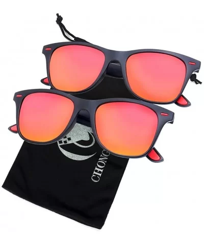 Polarized Sunglasses for Men Unisex UV400 Wearing Glasses Gift Fishing Glasses - Bobble Red - C718SZMYCH8 $6.79 Sport