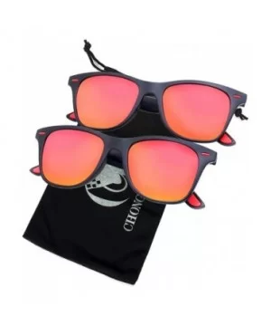 Polarized Sunglasses for Men Unisex UV400 Wearing Glasses Gift Fishing Glasses - Bobble Red - C718SZMYCH8 $6.79 Sport