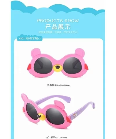 New Children'S Polarized Sunglasses Fashion Cartoon Sunglasses Lightweight Silicone Colorful Polarized Sunglasses - CW18SK4X2...