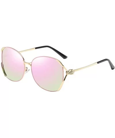 Polarized sunglasses for ladies anti-ultraviolet polarized driving metal - B - C318Q88UO4T $26.59 Oversized