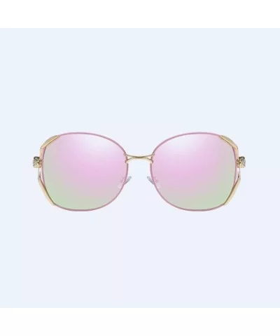 Polarized sunglasses for ladies anti-ultraviolet polarized driving metal - B - C318Q88UO4T $26.59 Oversized