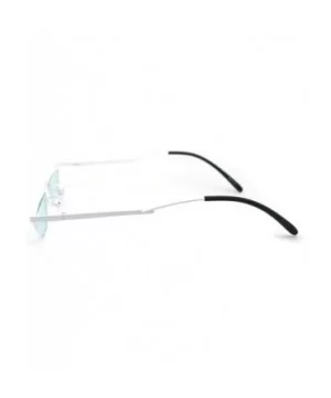 Avant-Garde Narrow Cropped Oval Retro Hippie Sunglasses - White Green - C5190R0ZX8K $8.69 Oval