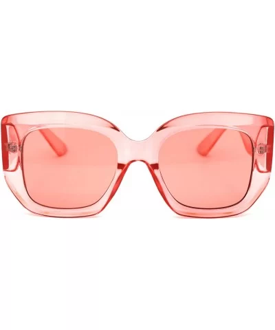 Womens Thick Pop Color Plastic Frame Butterfly Sunglasses - All Pink - CD18ZRDZC80 $8.91 Butterfly