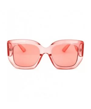 Womens Thick Pop Color Plastic Frame Butterfly Sunglasses - All Pink - CD18ZRDZC80 $8.91 Butterfly