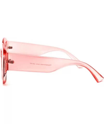 Womens Thick Pop Color Plastic Frame Butterfly Sunglasses - All Pink - CD18ZRDZC80 $8.91 Butterfly