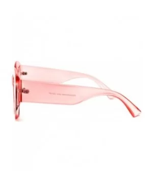 Womens Thick Pop Color Plastic Frame Butterfly Sunglasses - All Pink - CD18ZRDZC80 $8.91 Butterfly