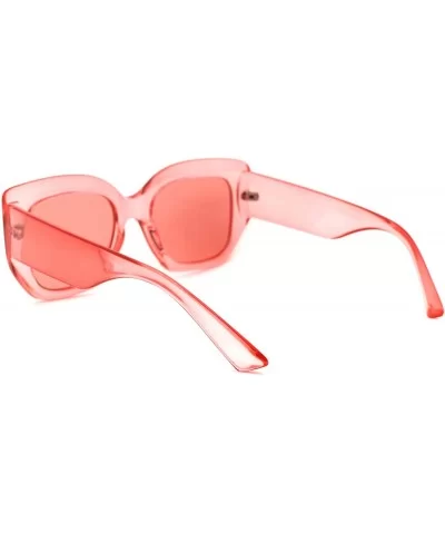 Womens Thick Pop Color Plastic Frame Butterfly Sunglasses - All Pink - CD18ZRDZC80 $8.91 Butterfly