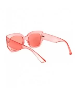 Womens Thick Pop Color Plastic Frame Butterfly Sunglasses - All Pink - CD18ZRDZC80 $8.91 Butterfly