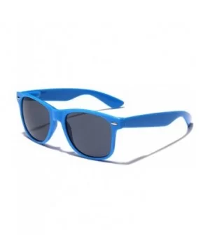 Iconic Horn Rimmed Classic Sunglasses - Bright Neon Colors - Blue - CY12NVHPZL1 $8.67 Round