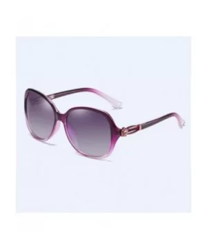 Polarized Sunglasses Classic Large Frame Driving with Drills for Women's Ultraviolet Protection - Gradual Purple - CR18QCHWTO...