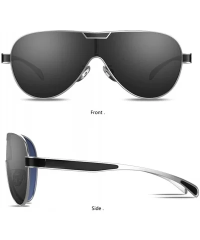 Polarized Sunglasses Unisex-Alloy Oneness Lens-Rectangular Shade Glasses Novel - C - CS1905XQALG $37.65 Rimless