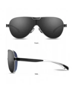 Polarized Sunglasses Unisex-Alloy Oneness Lens-Rectangular Shade Glasses Novel - C - CS1905XQALG $37.65 Rimless