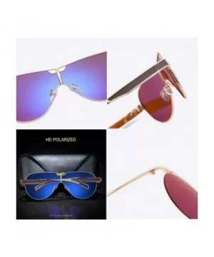 Polarized Sunglasses Unisex-Alloy Oneness Lens-Rectangular Shade Glasses Novel - C - CS1905XQALG $37.65 Rimless