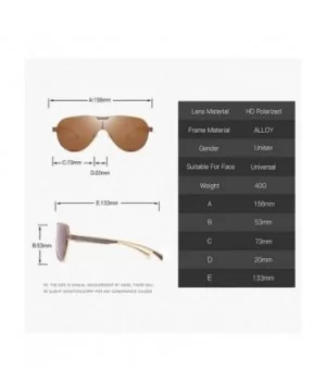 Polarized Sunglasses Unisex-Alloy Oneness Lens-Rectangular Shade Glasses Novel - C - CS1905XQALG $37.65 Rimless