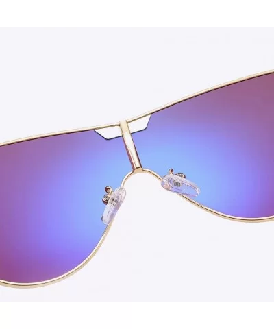 Polarized Sunglasses Unisex-Alloy Oneness Lens-Rectangular Shade Glasses Novel - C - CS1905XQALG $37.65 Rimless