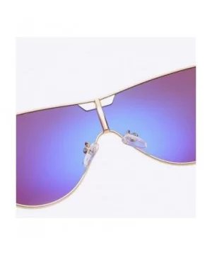 Polarized Sunglasses Unisex-Alloy Oneness Lens-Rectangular Shade Glasses Novel - C - CS1905XQALG $37.65 Rimless