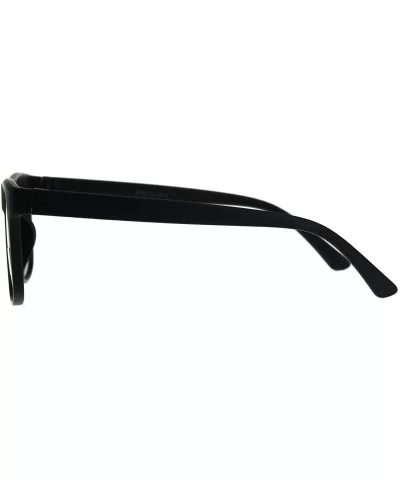 Retro Unisex Sunglasses Simple Matte Black Rectangular Frame Mirrored Lens - Matte Black - C218EWCEWIG $8.79 Rectangular