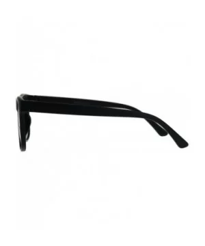 Retro Unisex Sunglasses Simple Matte Black Rectangular Frame Mirrored Lens - Matte Black - C218EWCEWIG $8.79 Rectangular