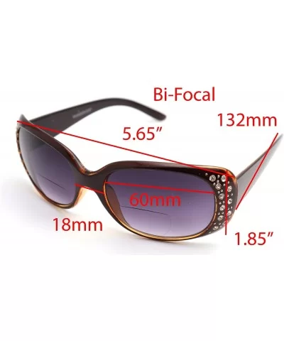 Vintage Women CatEye Round Reading Sun Readers Oversized - Z1 Medium Big Rhinestones Brown - C018E7LQ599 $14.82 Aviator