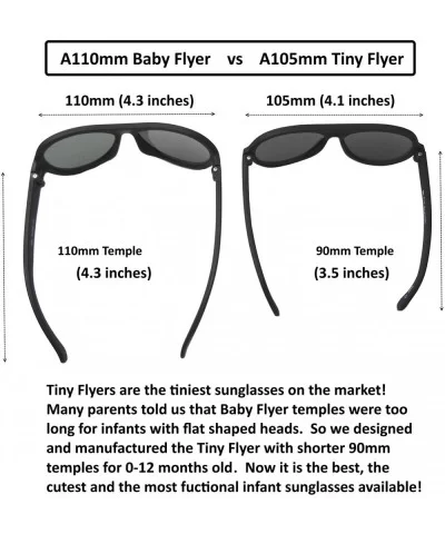 Top Flyer - Infant's First Sunglasses for Ages 0-12 Months - Black - CI18KH35NE7 $8.72 Wrap