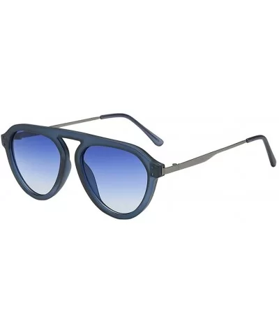 Unisex Adults Big Width Sunglasses Integrated Sexy Vintage Full Frames Glasses - Blue - C2196OMDH28 $4.95 Shield